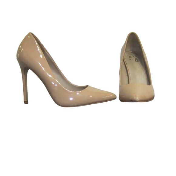 Mix No. 6 Cream Patent Leather Heels Sz 8 - Picture 3 of 10